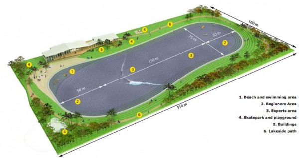 Wavegarden Surf Park Layout Wavegarden Schematic for Future Wave Pools and Surf Parks