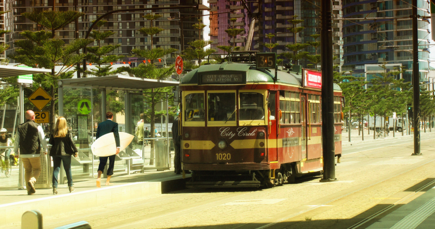 Surfers in suits could one day enjoy after office hours at the Docklands Surf Park. Image: Damian Rogers Architecture