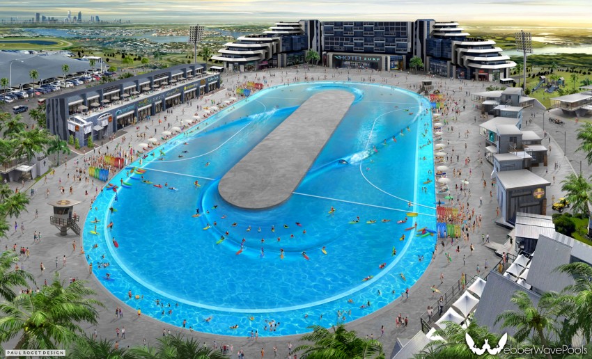 Greg Webber Looped Linear Concept Rendering | Surf Park Central