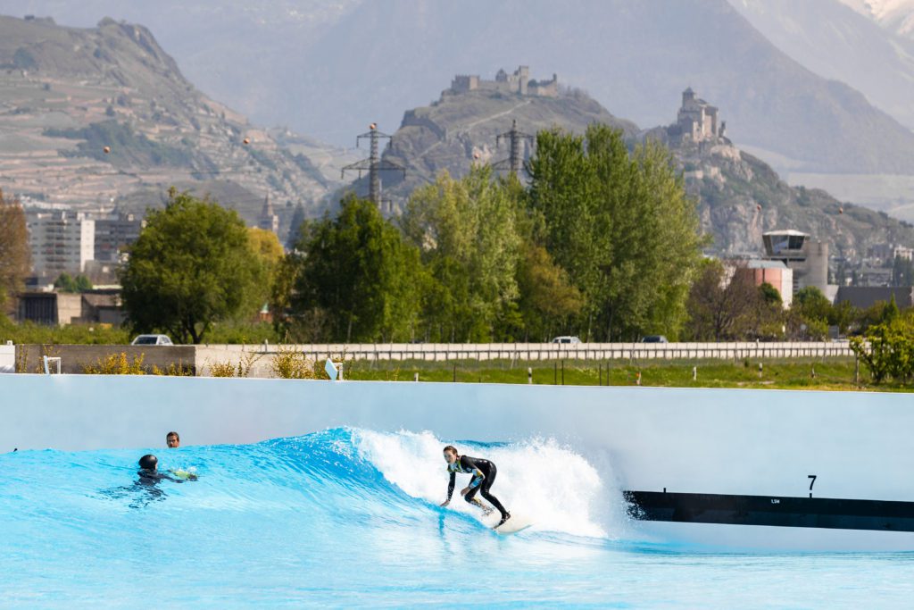 Surfing at Wavegarden