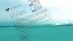 Letter from Disney, Addressed to WhiteWater