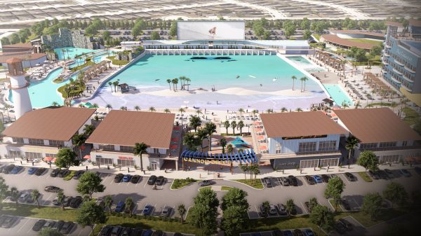 a rendering of a surf park