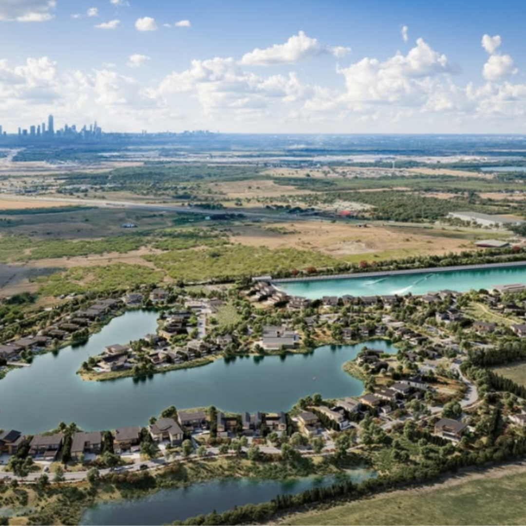A rendering of a Texas surf park in Austin
