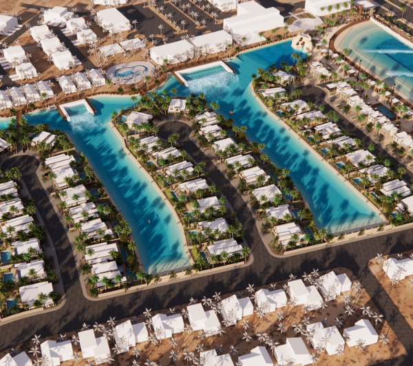 A rendering of Zion Shores a surf park in Utah
