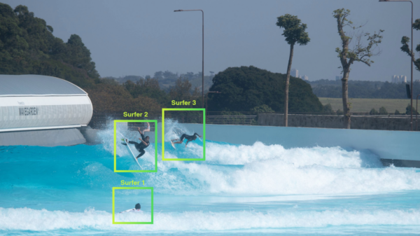 Surfers with ai recording