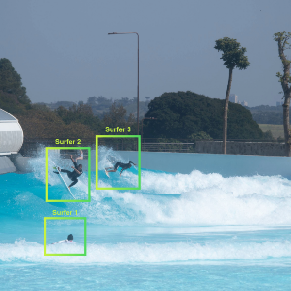 Surfers with ai recording