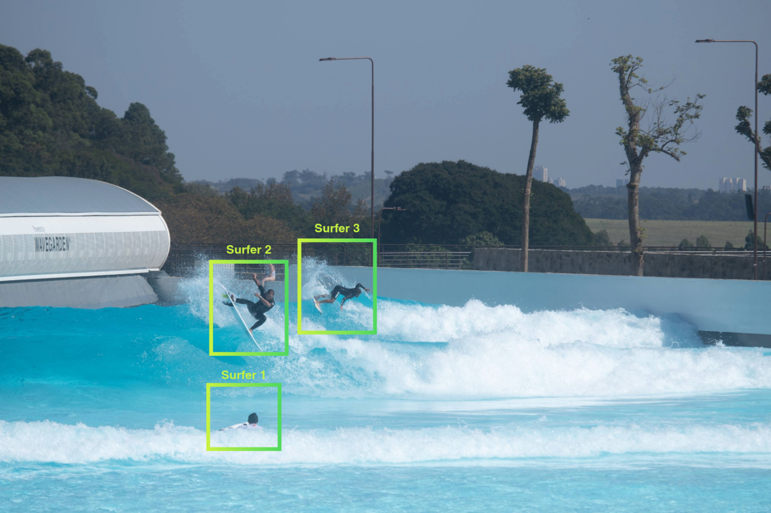 Surfers with ai recording