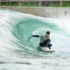 A surfer at a surf park
