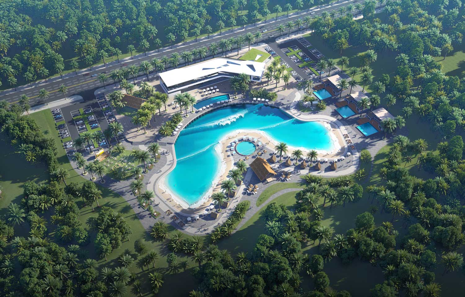 A surf lagoon made by Surf Loch